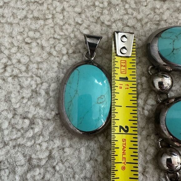 Turquoise and Silver Women's Bracelet - Picture 3 of 7